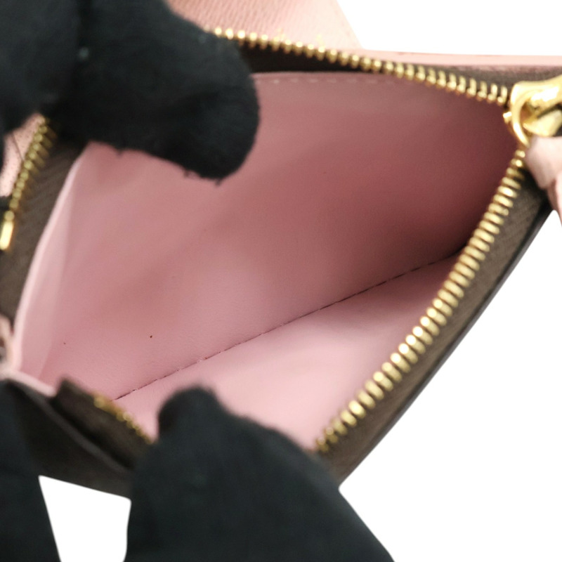 棕色 原花帆布 Victorine 扣式 短夾【LOUIS VUITTON LV 路易威登】 M62360-6