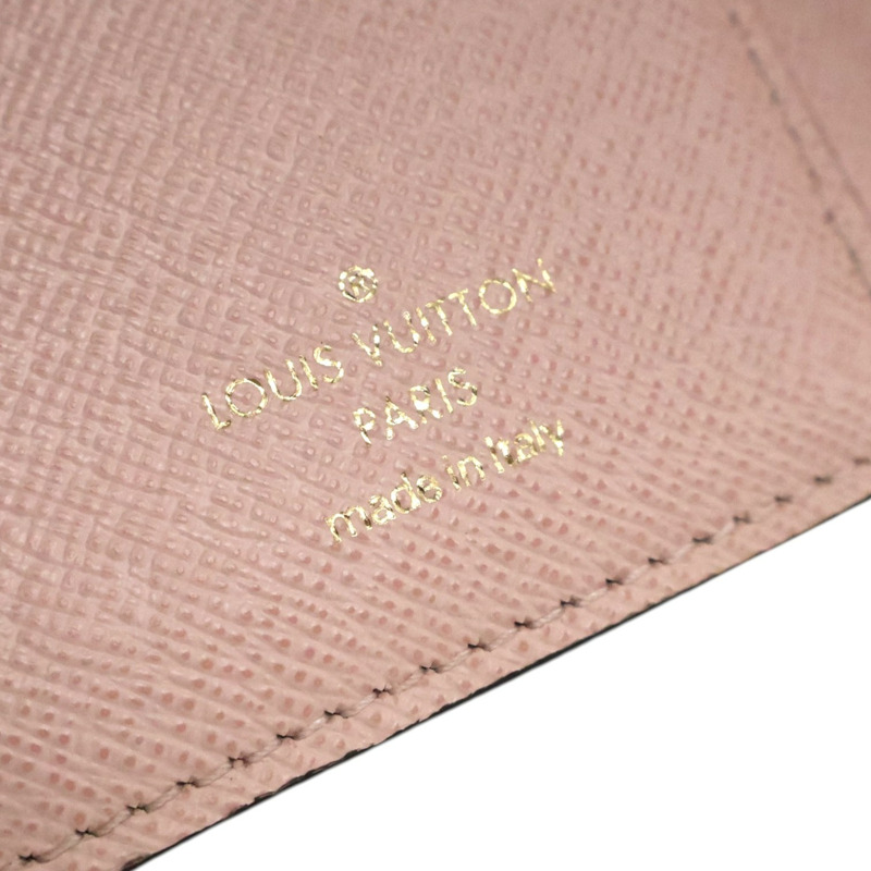 棕色 原花帆布 Victorine 扣式 短夾【LOUIS VUITTON LV 路易威登】 M62360-7
