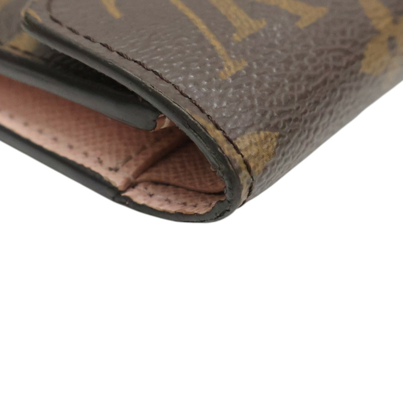 棕色 原花帆布 Victorine 扣式 短夾【LOUIS VUITTON LV 路易威登】 M62360-12