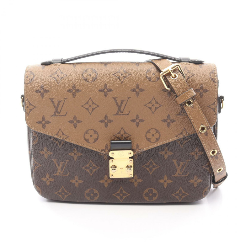 路易威登 Pochette Metis MM 斜背包 M44876 Monogram Reverse 棕色-0