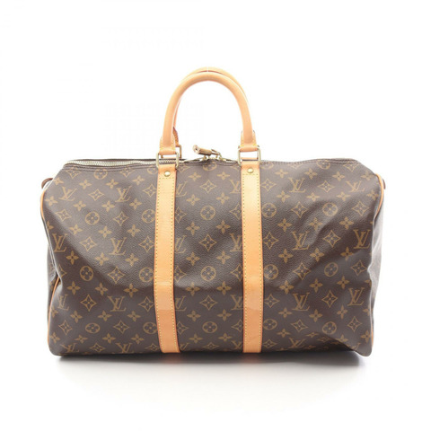 路易威登 Keepall 45 手提包 M41428 Monogram 帆布皮革棕色二手