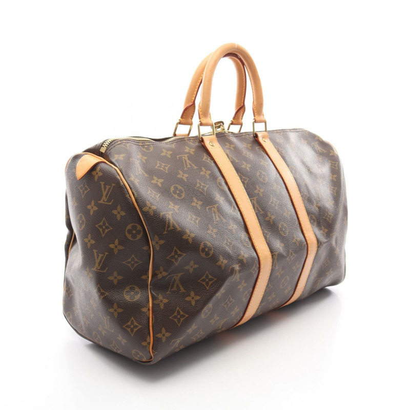 路易威登 Keepall 45 手提包 M41428 Monogram 帆布皮革棕色二手-1