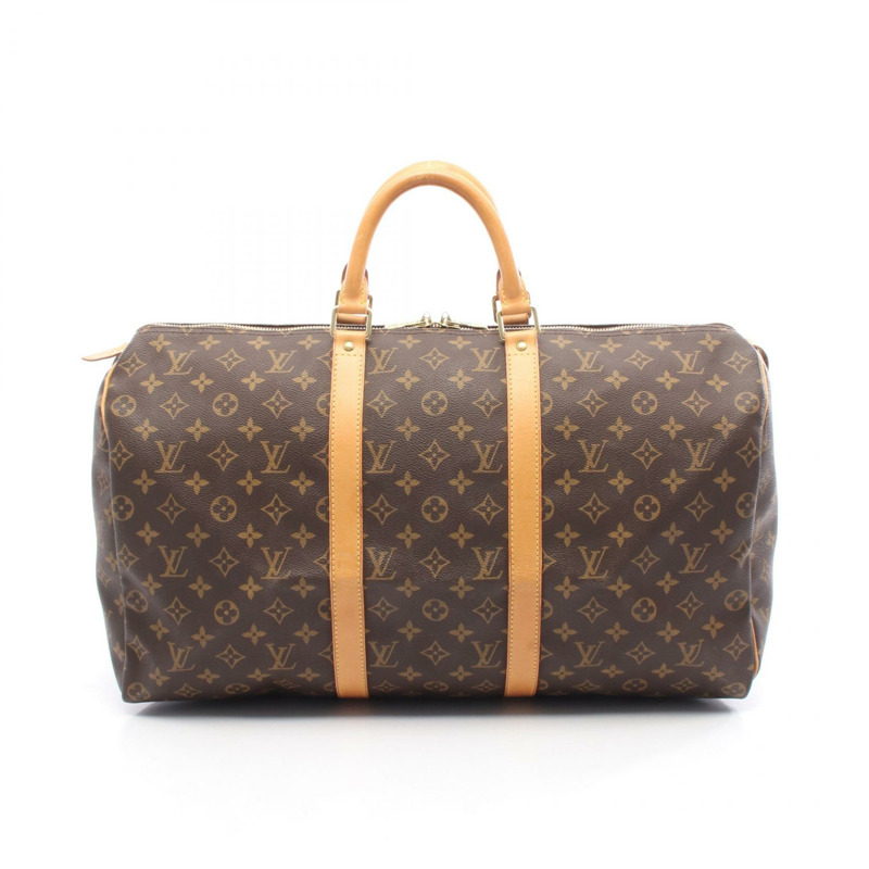 路易威登 Keepall 50 旅行手提包 M41426 Monogram 皮革 棕色 二手 LV-0