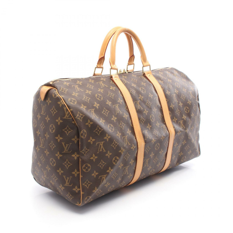 路易威登 Keepall 50 旅行手提包 M41426 Monogram 皮革 棕色 二手 LV-1