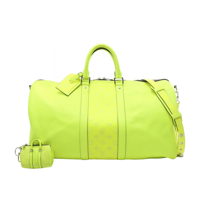 路易威登 Keepall Bandouliere 50 旅行斜背包 M30941 Taigarama 綠色-0