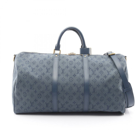 路易威登 Keepall Bandouriere 50 旅行手提包 M44645 Monogram 牛仔布 二手