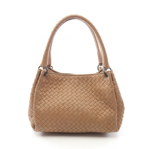 BOTTEGA VENETA Intrecciato Parachute 手提包 428047 皮革 棕色 二手 女士