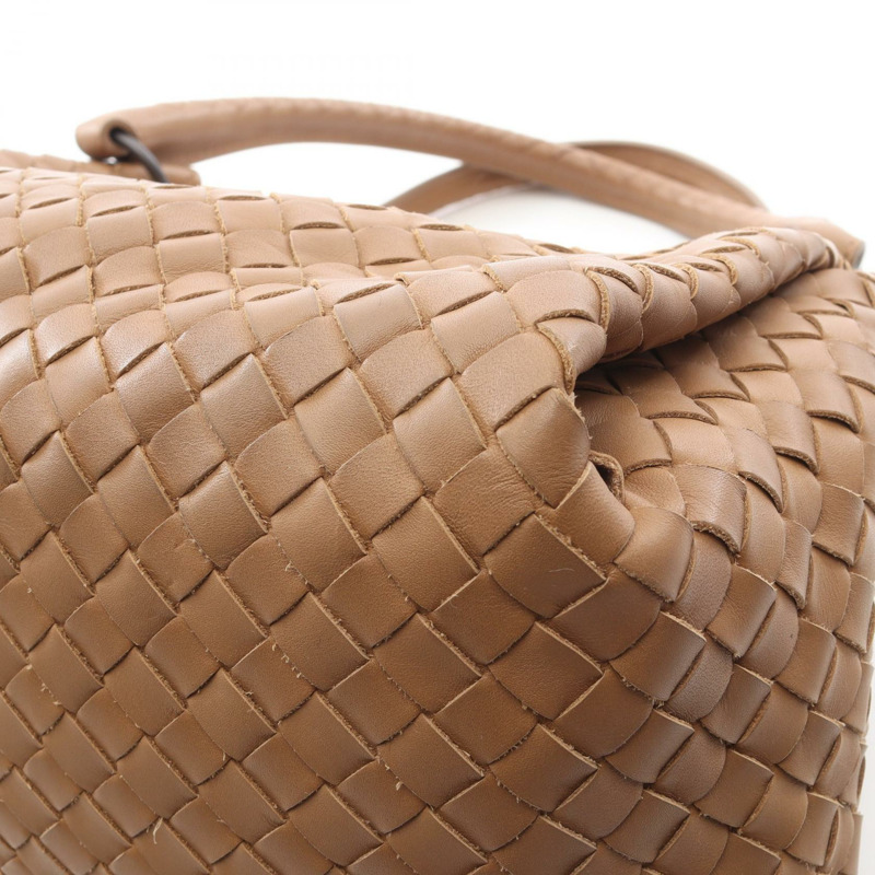 BOTTEGA VENETA Intrecciato Parachute 手提包 428047 皮革 棕色 二手 女士-4
