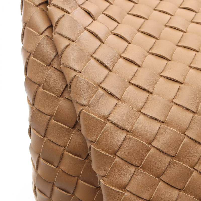 BOTTEGA VENETA Intrecciato Parachute 手提包 428047 皮革 棕色 二手 女士-7