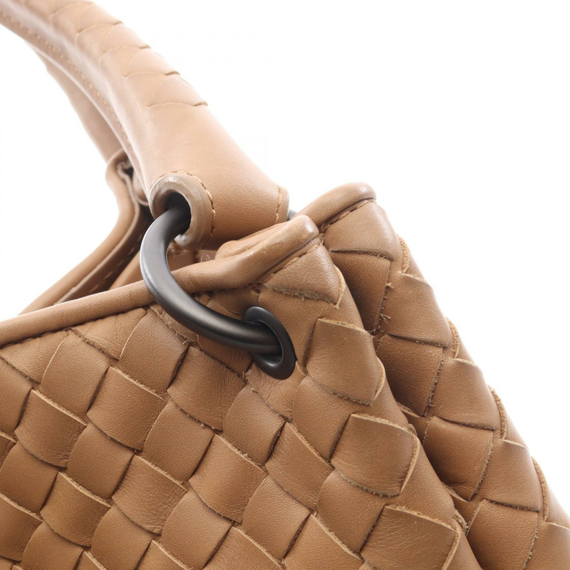 BOTTEGA VENETA Intrecciato Parachute 手提包 428047 皮革 棕色 二手 女士-8