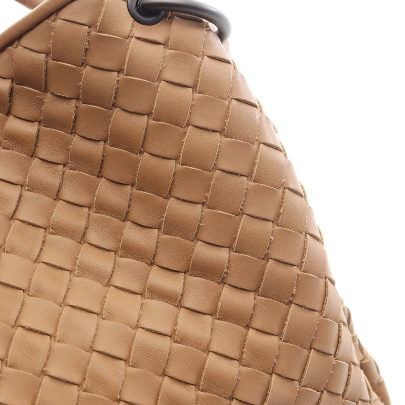BOTTEGA VENETA Intrecciato Parachute 手提包 428047 皮革 棕色 二手 女士-10