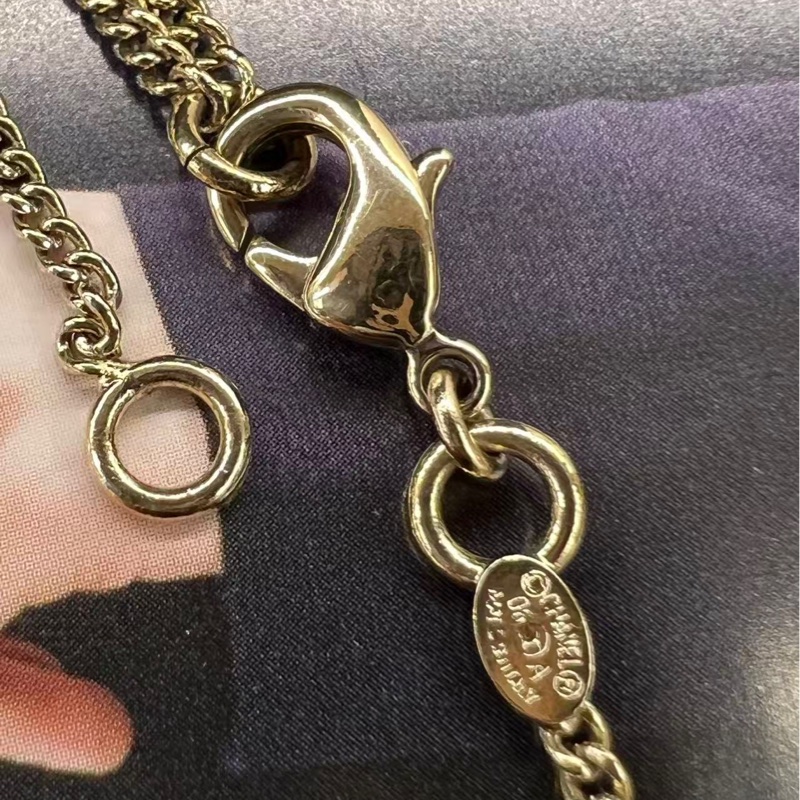 Chanel 粉紅滿鑽CC項鍊-4