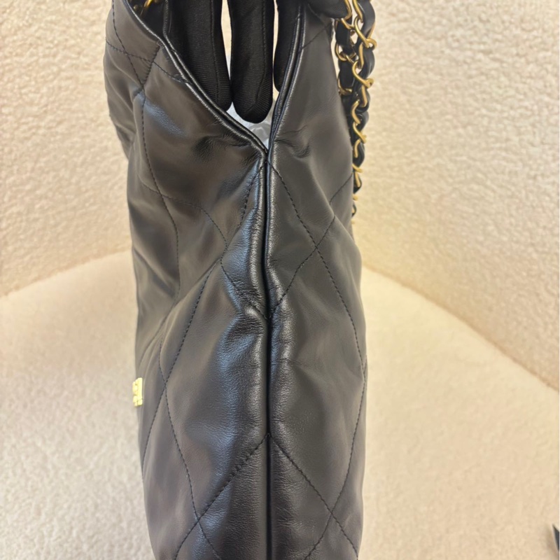 Chanel 22 Bag 黑金小號 芯片款 近乎全新-4