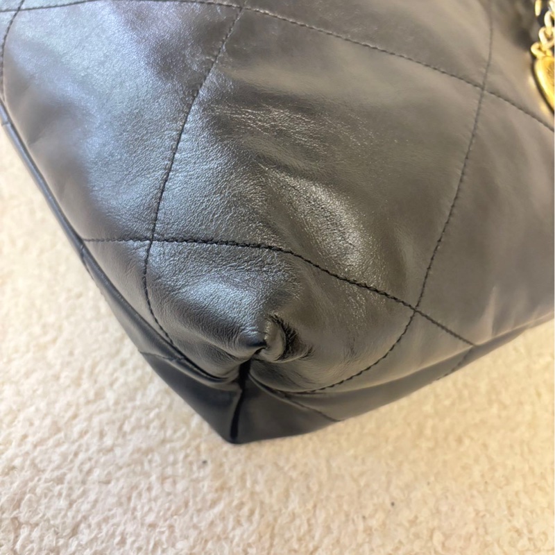 Chanel 22 Bag 黑金小號 芯片款 近乎全新-7
