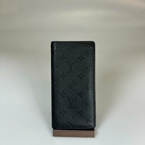LV M62900/晶片款 黑壓紋老花Brazza 長夾