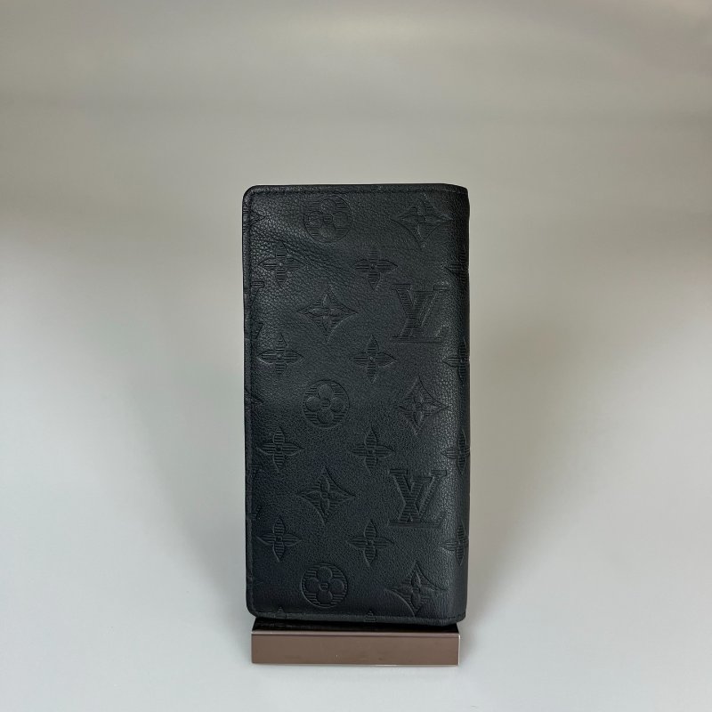 LV M62900/晶片款 黑壓紋老花Brazza 長夾-1