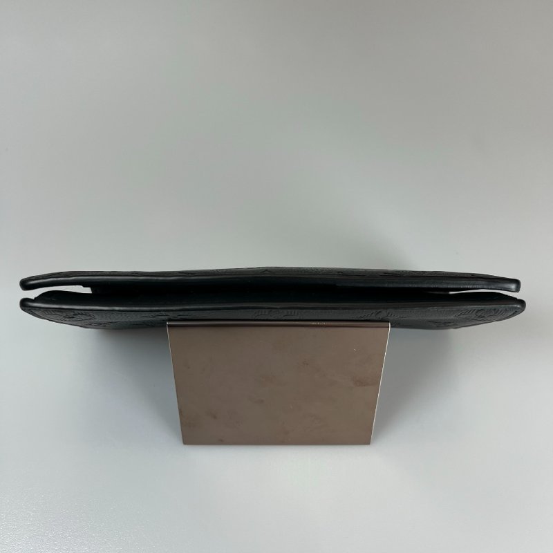 LV M62900/晶片款 黑壓紋老花Brazza 長夾-5