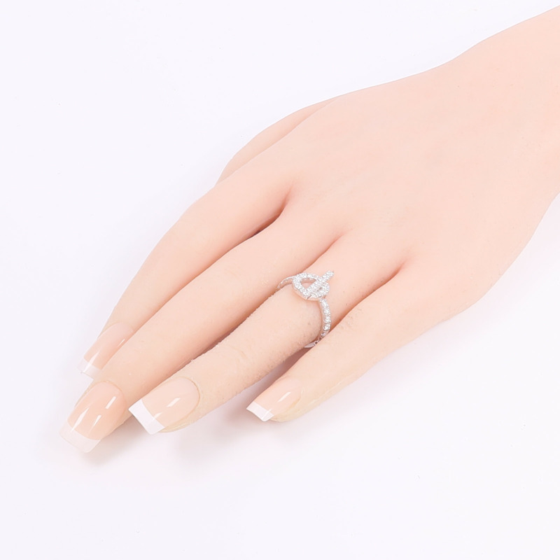 HERMES 18K白金Finesse Ring鑽石戒指-7