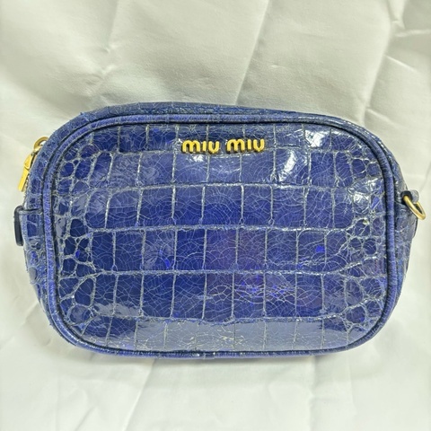 Miu Miu 中古腋下包｜鱷魚壓紋 經典復古 超值