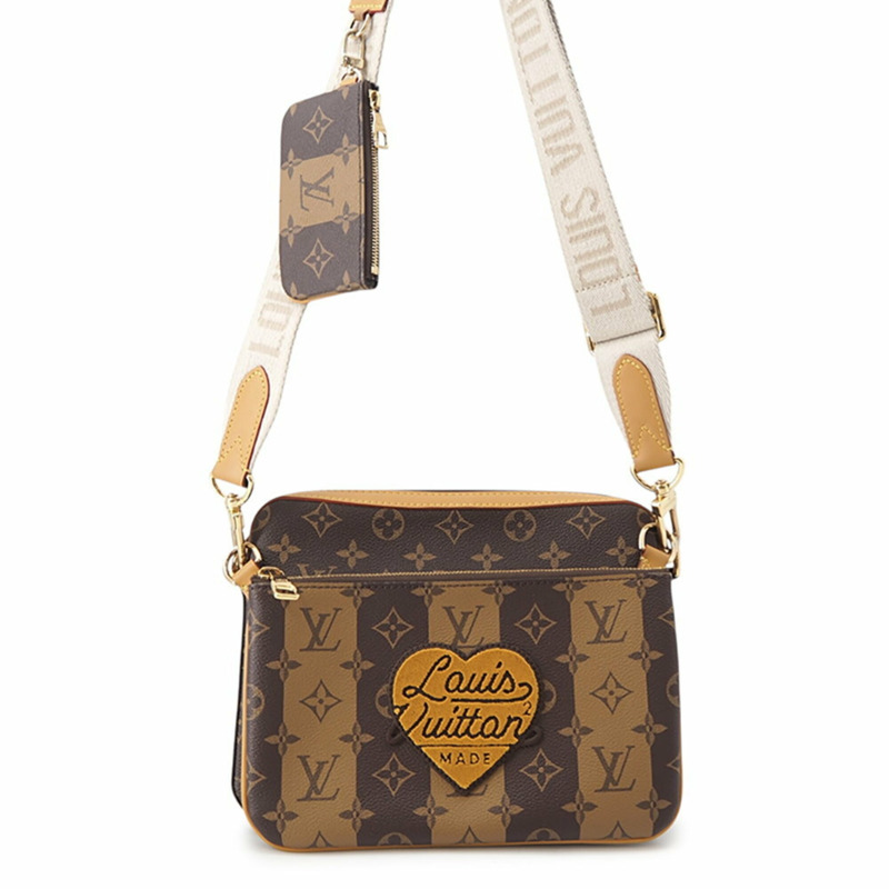 路易威登 Monogram 條紋 LV Squared Trio M45965 男士單肩背包 NIGO 聯名款-0
