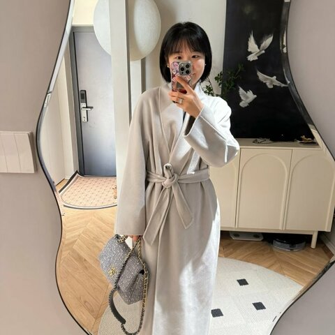 CHANEL 灰色毛19bag 16*26*9 98新配件塵袋