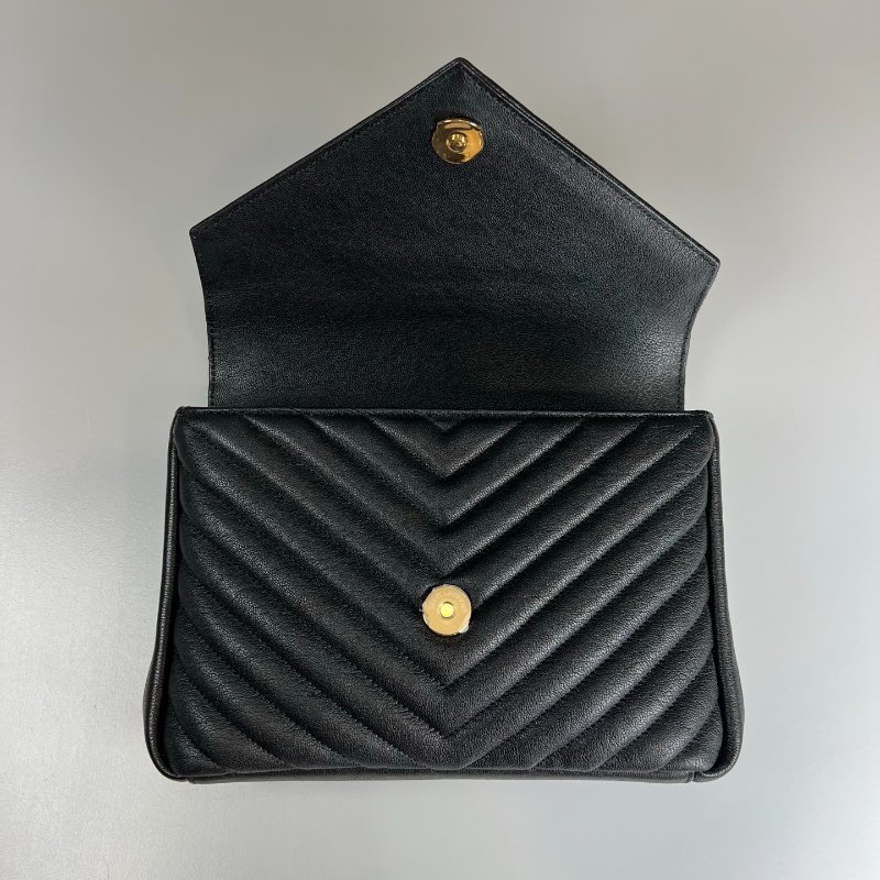 全新品 YSL 600279 黑金學院包-5