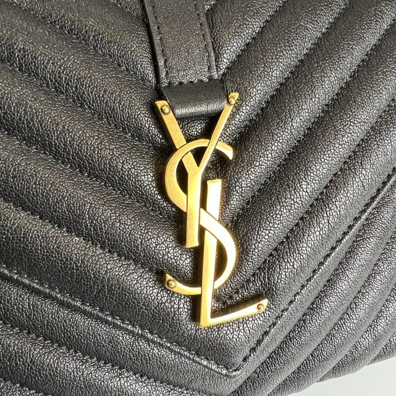 全新品 YSL 600279 黑金學院包-9