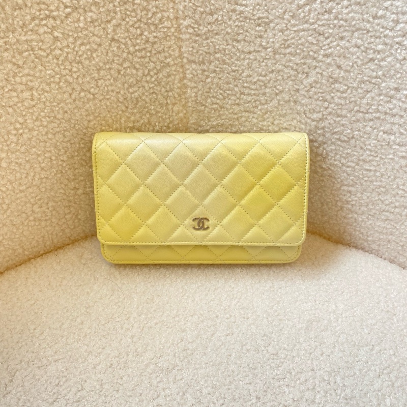 Chanel 香奈兒 芯片款 CF WOC|23S 漸變小雞黃 斜孭包,WOC 鏈條可單肩或斜孭。-1