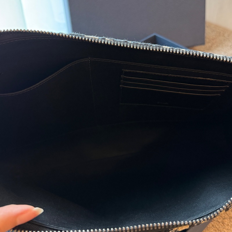 Dior Men SLG A4 Triangle Pouch Oblique Jacquard 手拿包-4