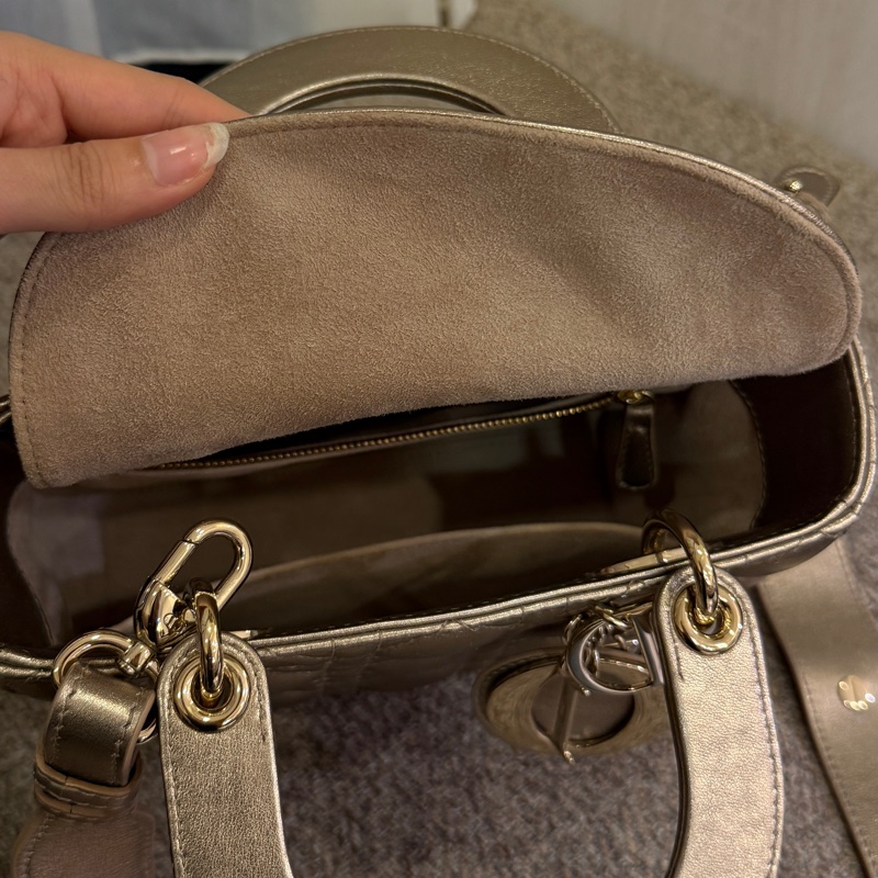 Lady Dior 黛妃包 香檳色-4