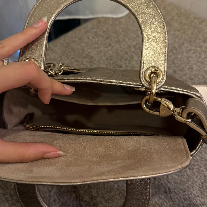 Lady Dior 黛妃包 香檳色-5