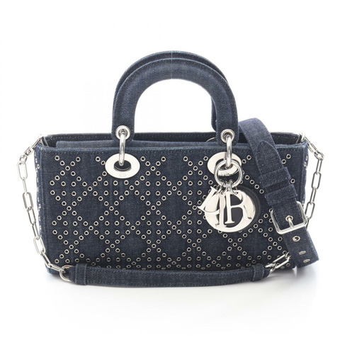 Christian Dior Lady D-Joy 中三用手提包，牛仔藍/海軍藍，二手女款