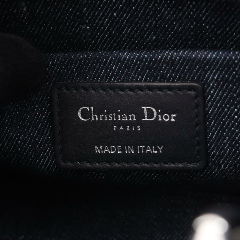 Christian Dior Lady D-Joy 中三用手提包,牛仔藍/海軍藍,二手女款-3
