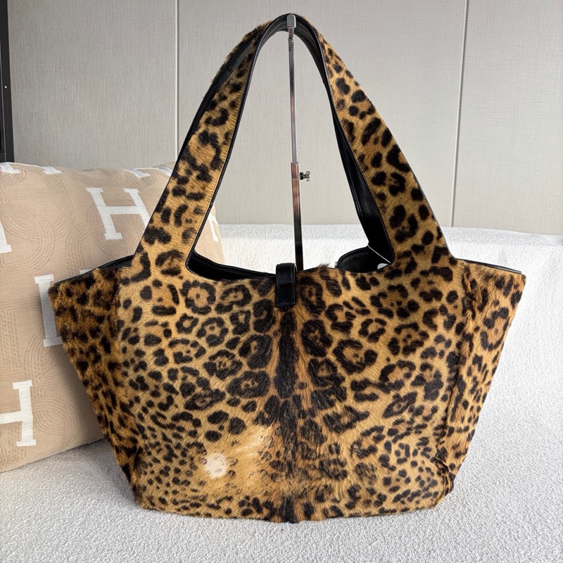 Ysl • Bea 豹紋拼皮Hobo包-2