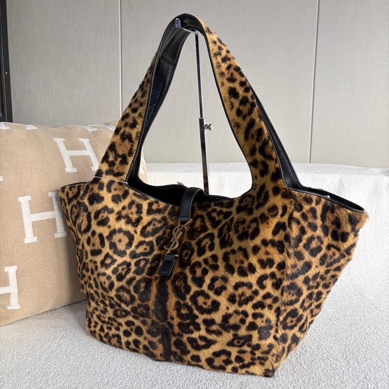 Ysl • Bea 豹紋拼皮Hobo包-3