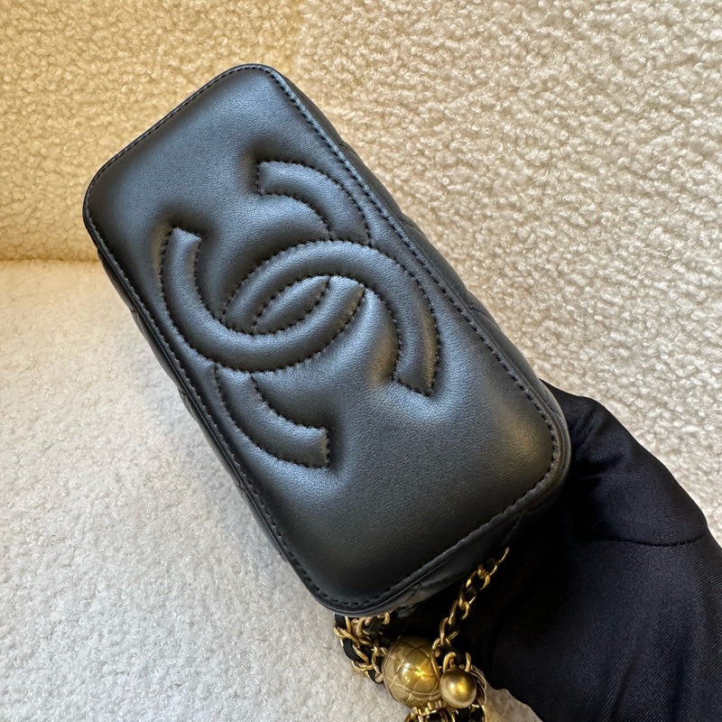 Chanel 香奈兒 黑金羊皮金球包|23年帶票 芯片款 長盒子-2