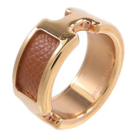 HERMES Madame皮革/金屬Olympe Ring戒指