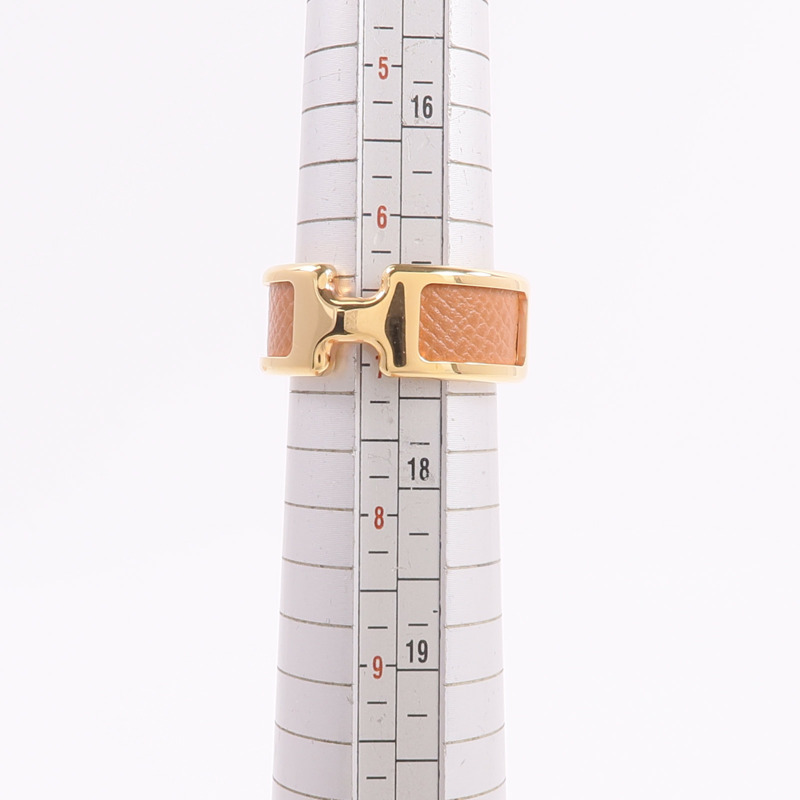 HERMES Madame皮革/金屬Olympe Ring戒指-5