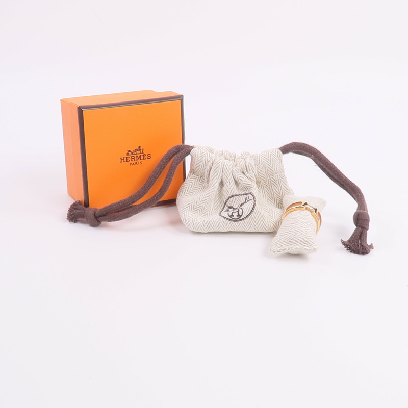 HERMES Madame皮革/金屬Olympe Ring戒指-7