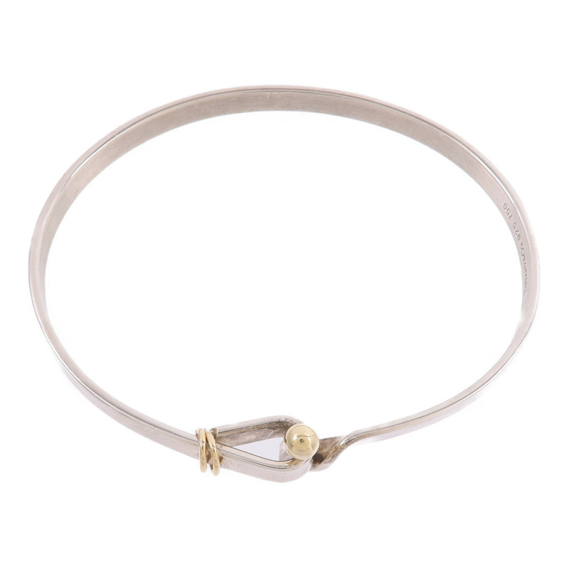TIFFANY＆CO 925純銀/18K黃金Love Knot Bracelet手鐲-2