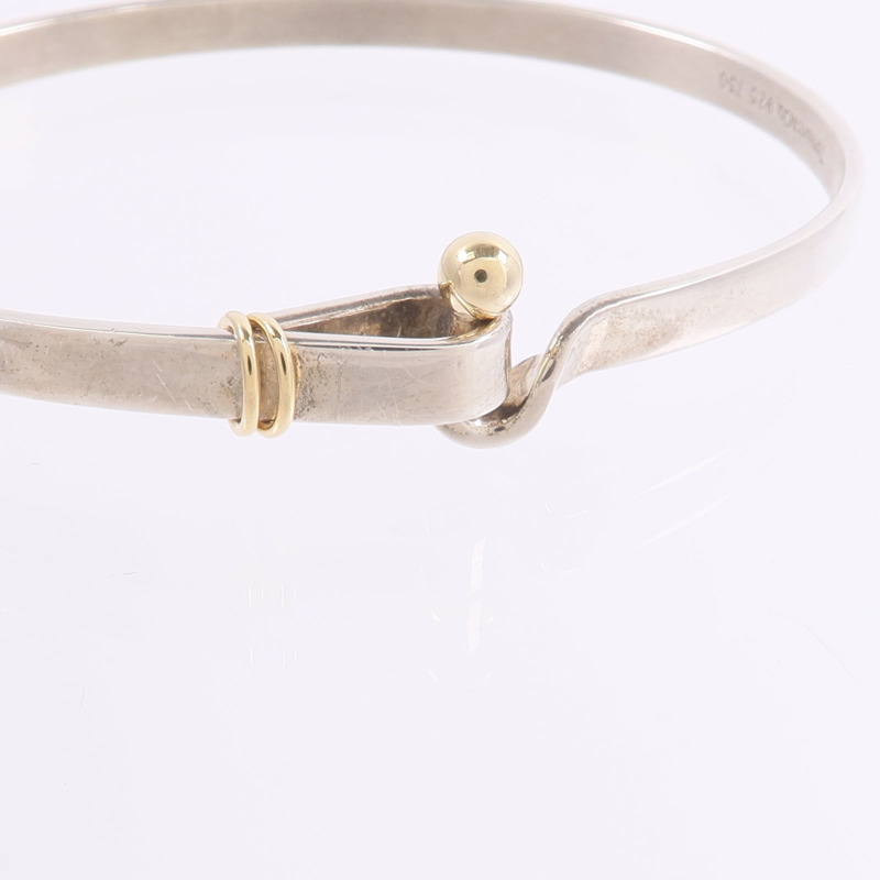 TIFFANY＆CO 925純銀/18K黃金Love Knot Bracelet手鐲-4