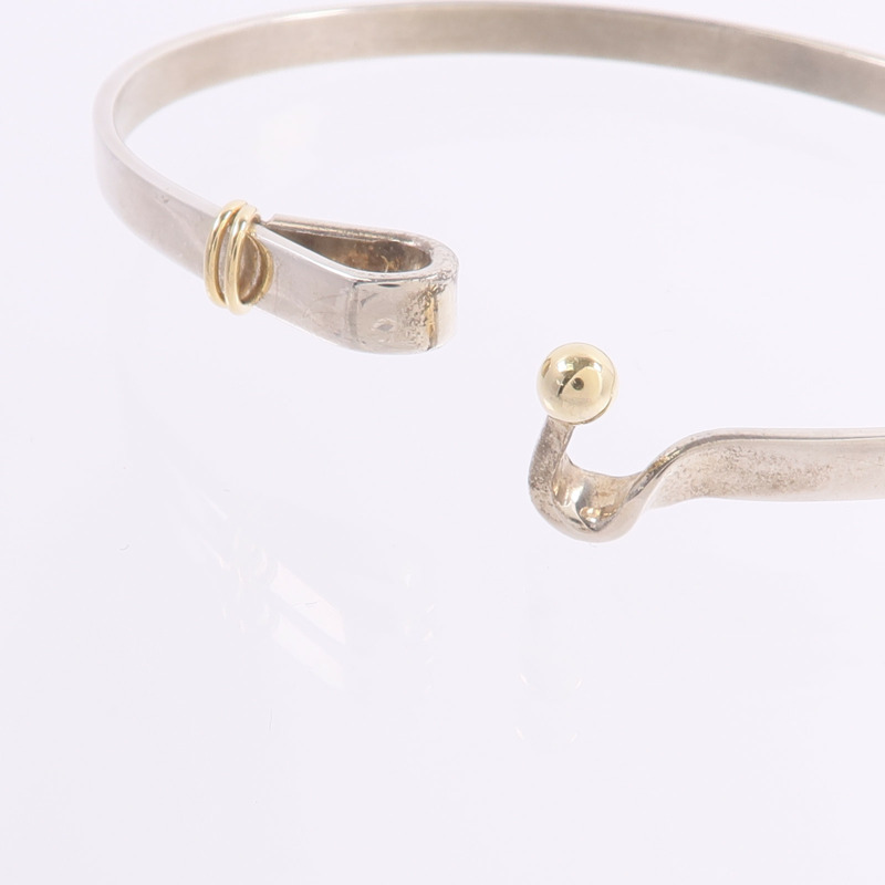 TIFFANY＆CO 925純銀/18K黃金Love Knot Bracelet手鐲-5