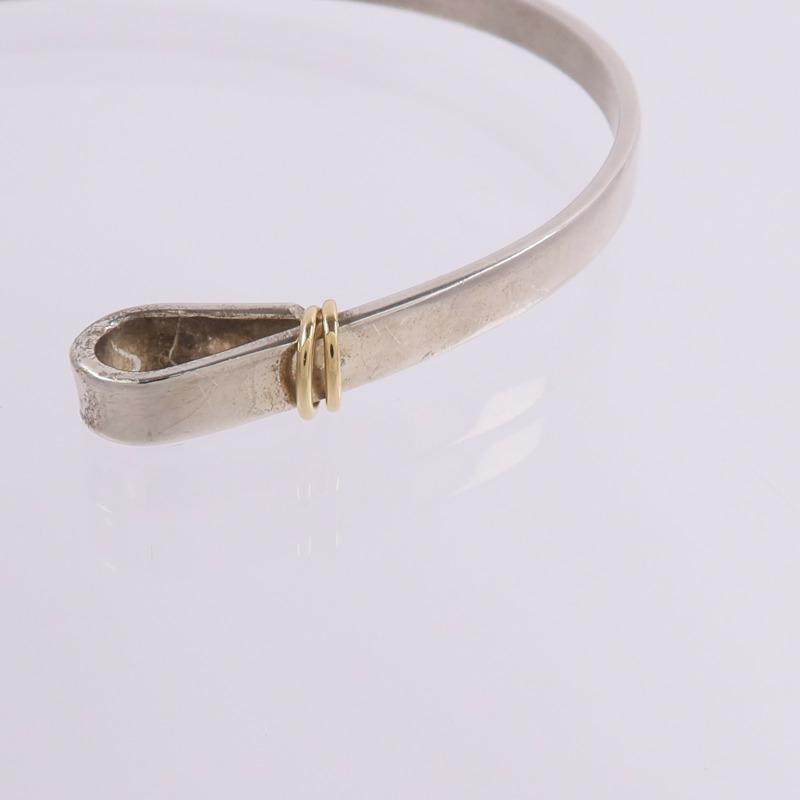 TIFFANY＆CO 925純銀/18K黃金Love Knot Bracelet手鐲-7