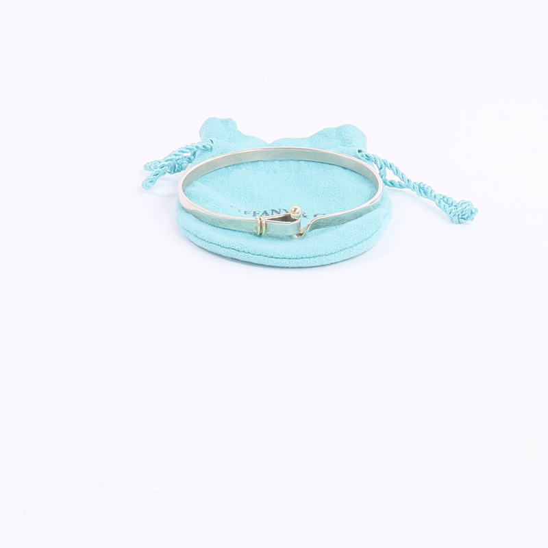 TIFFANY＆CO 925純銀/18K黃金Love Knot Bracelet手鐲-8