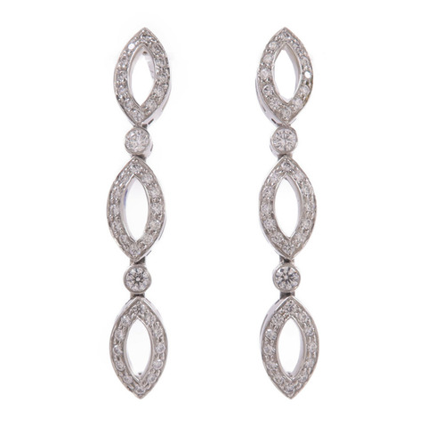 TIFFANY&CO PT950鉑金Diamond Earrings鑽石耳環