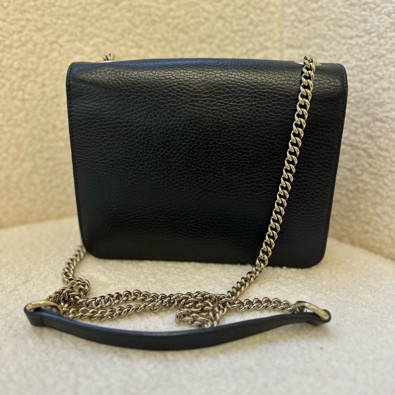 標題:Gucci GG Marmont 風琴包 小號|黑金雙G扣-1