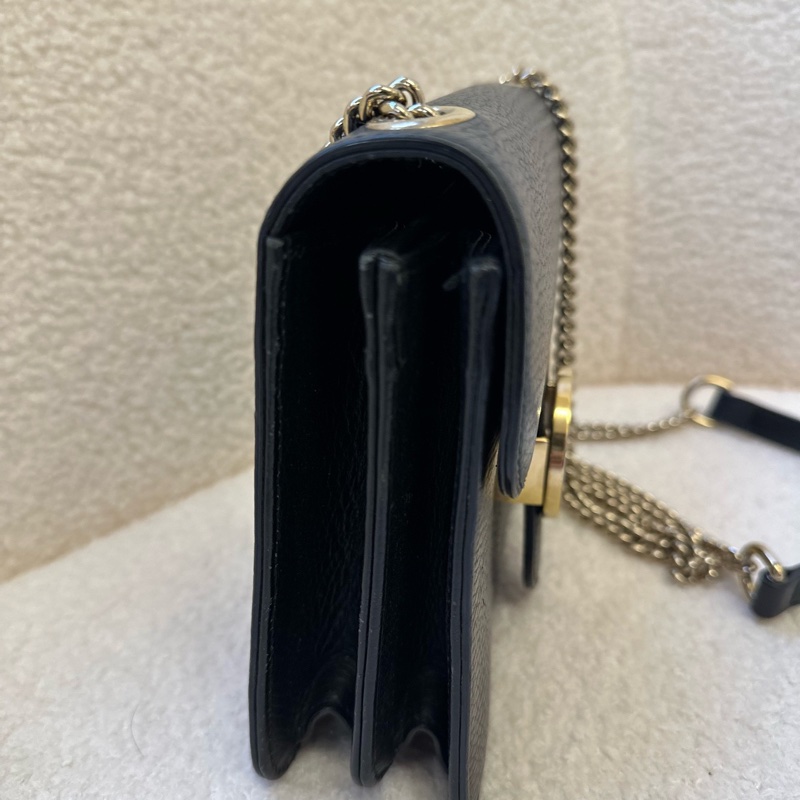 標題:Gucci GG Marmont 風琴包 小號|黑金雙G扣-9