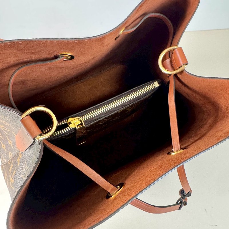 現貨 LV NEONOE 老花 焦糖色 束口 兩用 肩背 斜背 水桶包 M44887-5