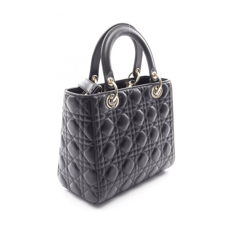 Christian Dior LADY DIOR 中 Cannage 斜背包 M0565ONG 皮革黑色-1