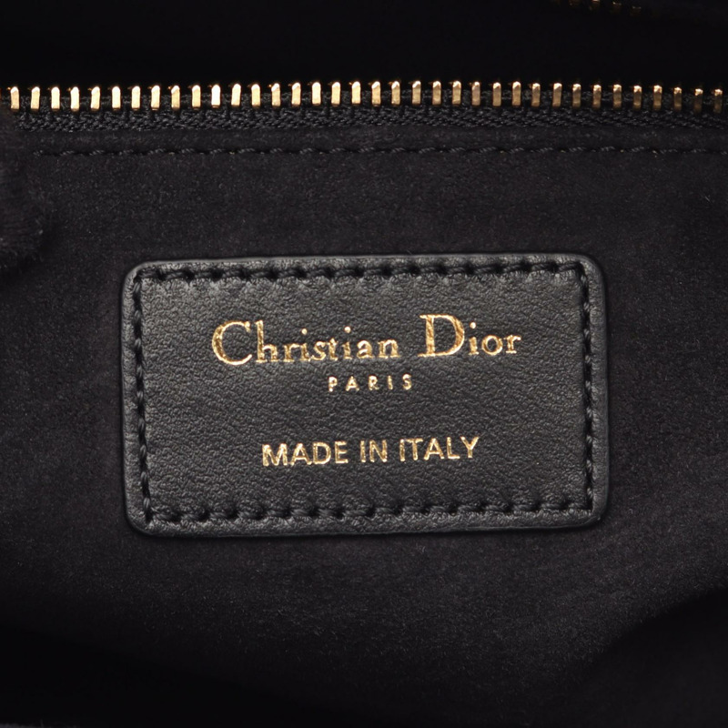 Christian Dior LADY DIOR 中 Cannage 斜背包 M0565ONG 皮革黑色-3